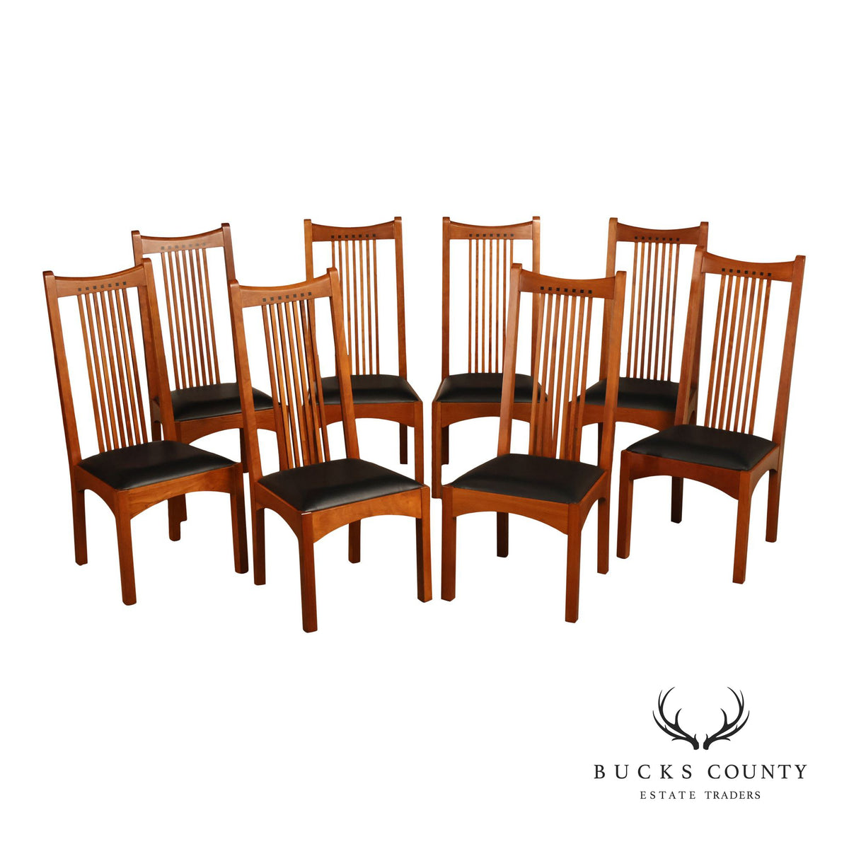 Stickley 21st Century Collection Set of Eight Cherry Dining Chairs