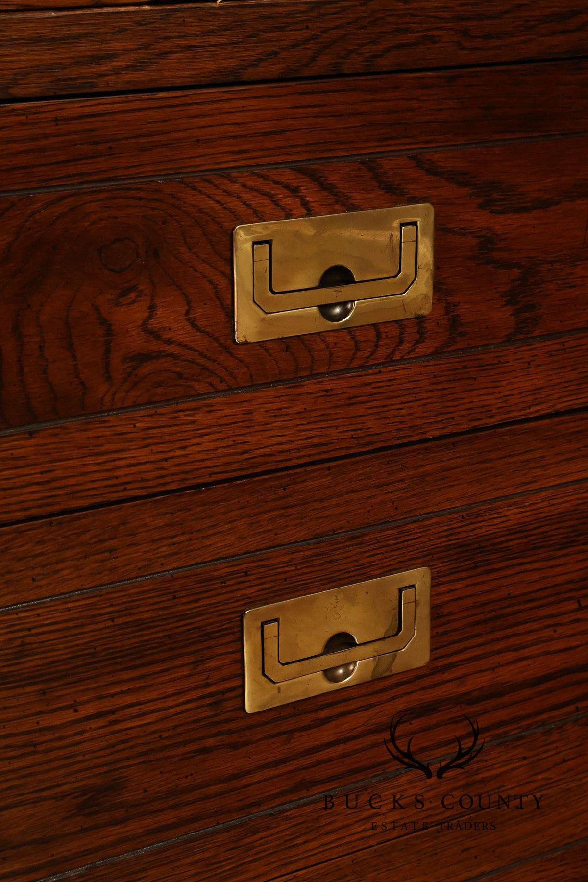 Henredon Scene One Campaign Style Walnut Armoire Chest