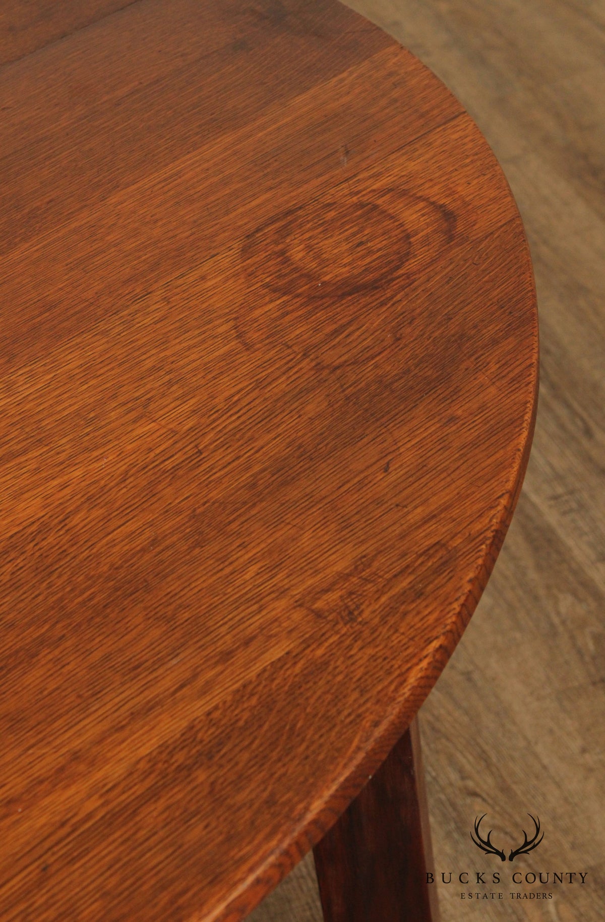 L. & J.G. Stickley Antique Round Oak Dining Table