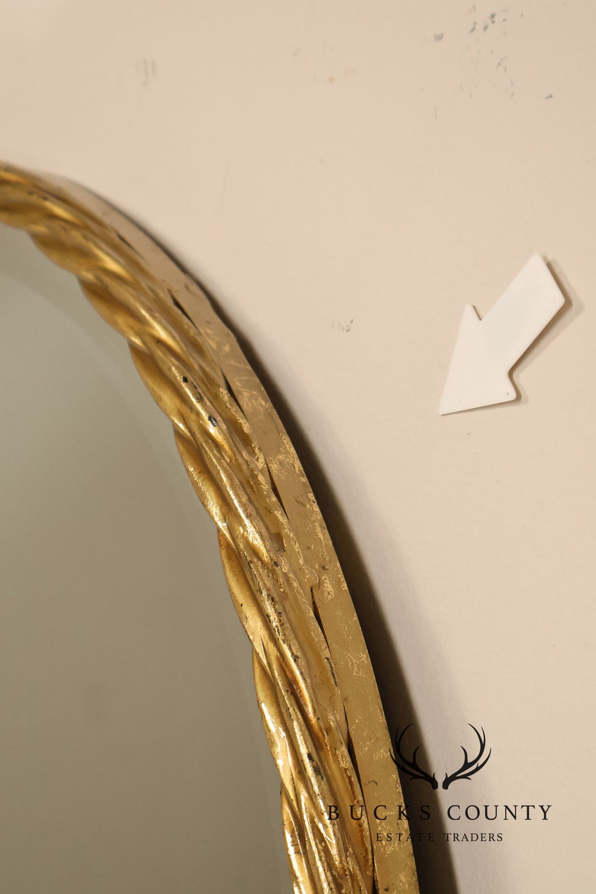 Contemporary Round Rope Twist Wall Mirror
