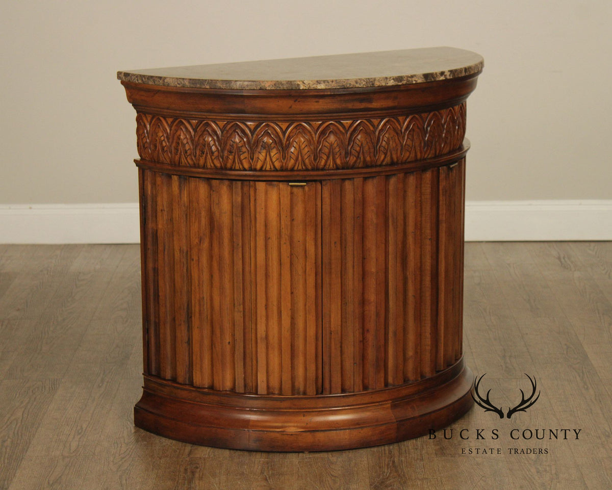 Century Furniture 'Venice Collection' Pair of Marble Top Consoles