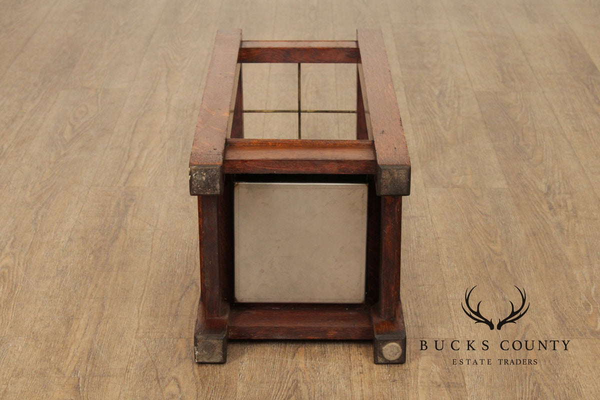 Antique Mission Oak Arts & Crafts Oak Umbrella Stand
