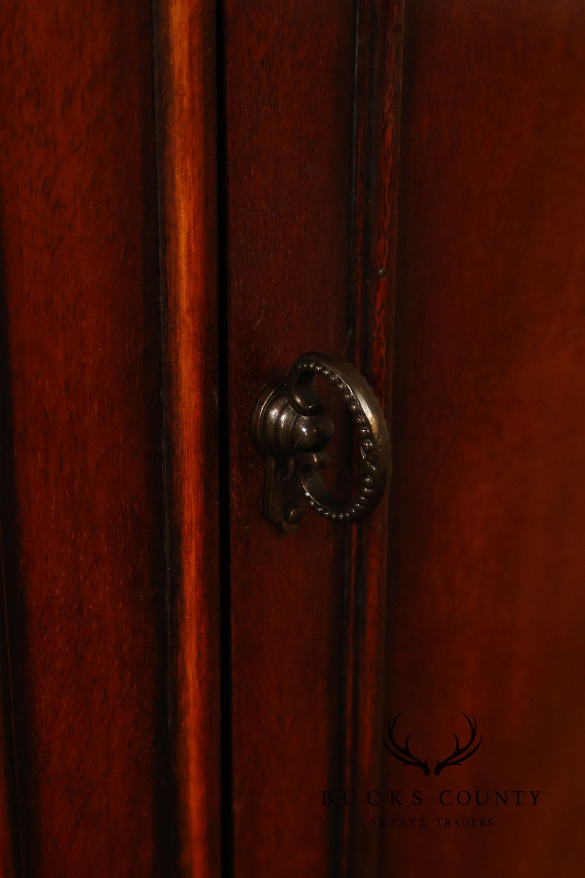 Drexel Travis Court Mahogany Bow Front Corner Cabinet