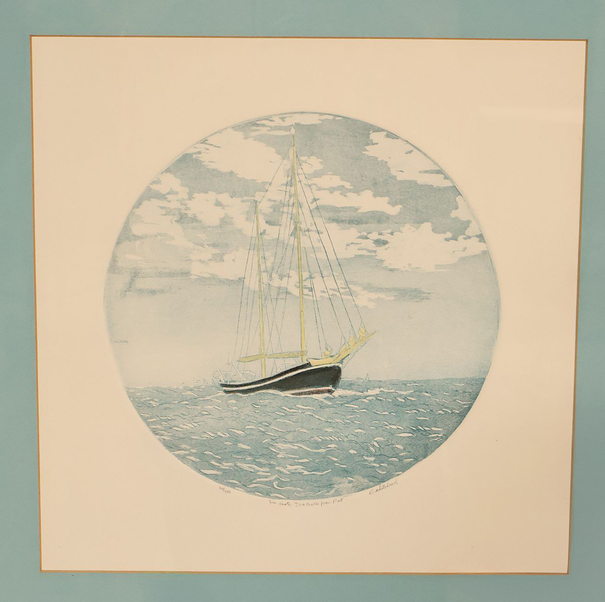 D. Whitehead Numbered Print, 'Six Knots Two Bells From Port'