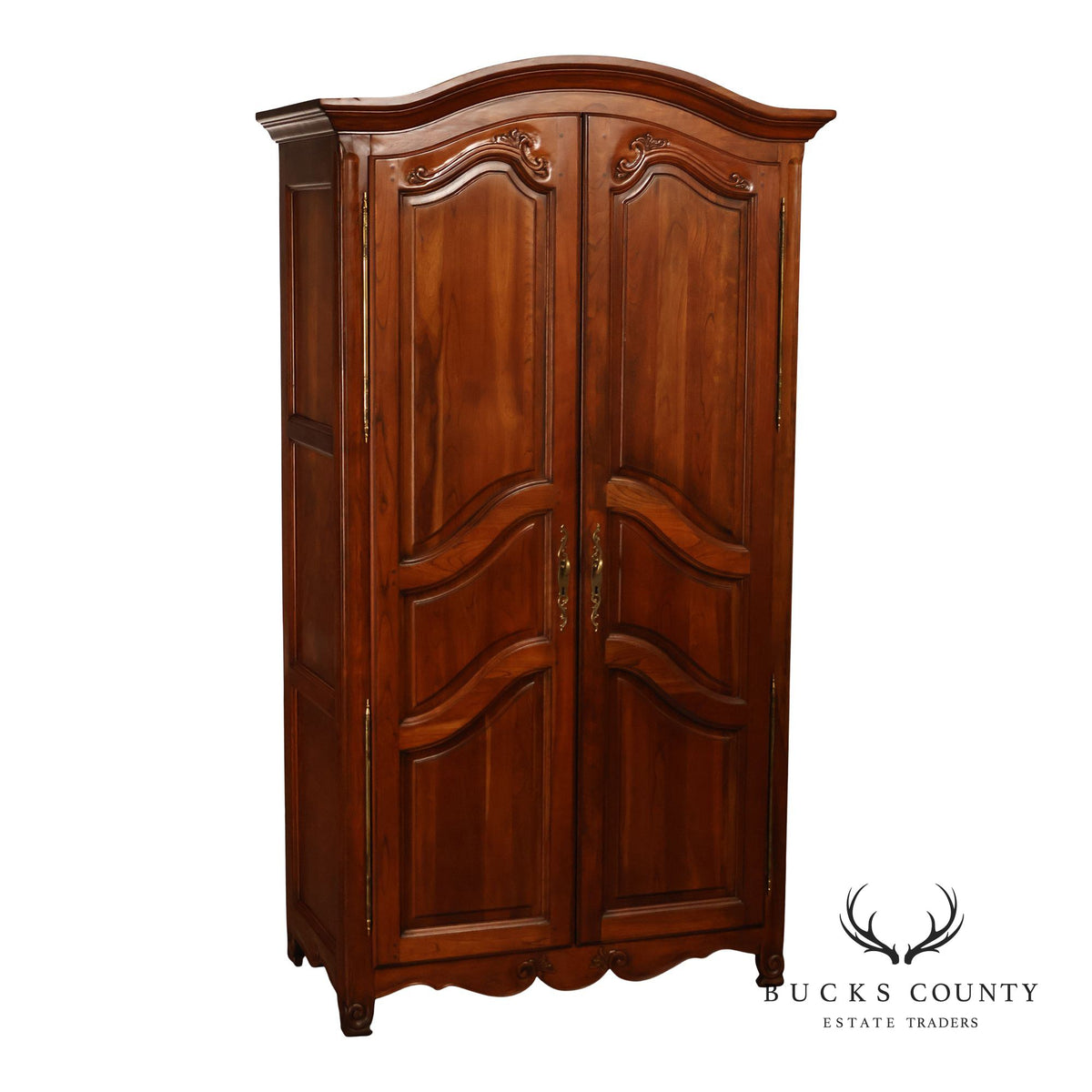 Harden French Louis XV Style Cherry Armoire Bar Cabinet