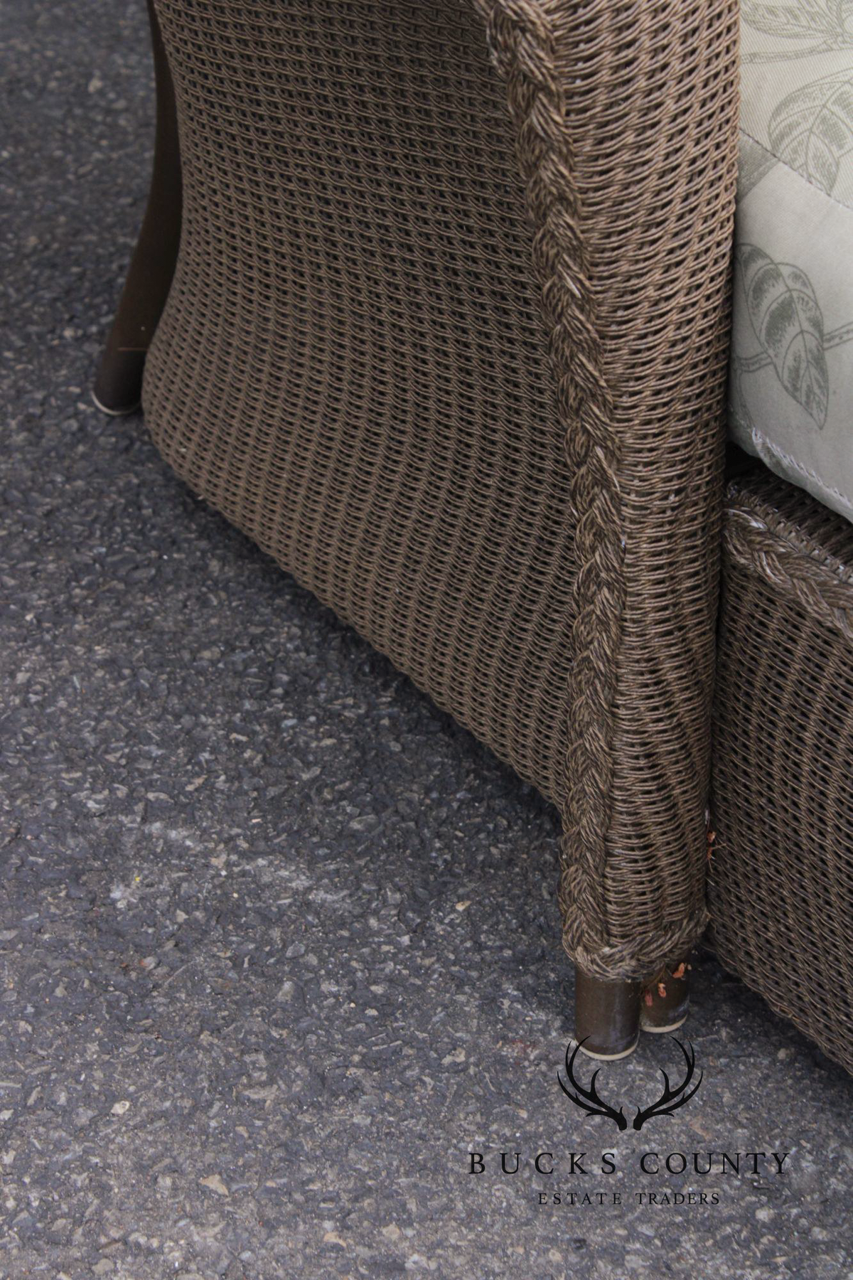 Lloyd Loom Wicker Outdoor Chaise Lounge