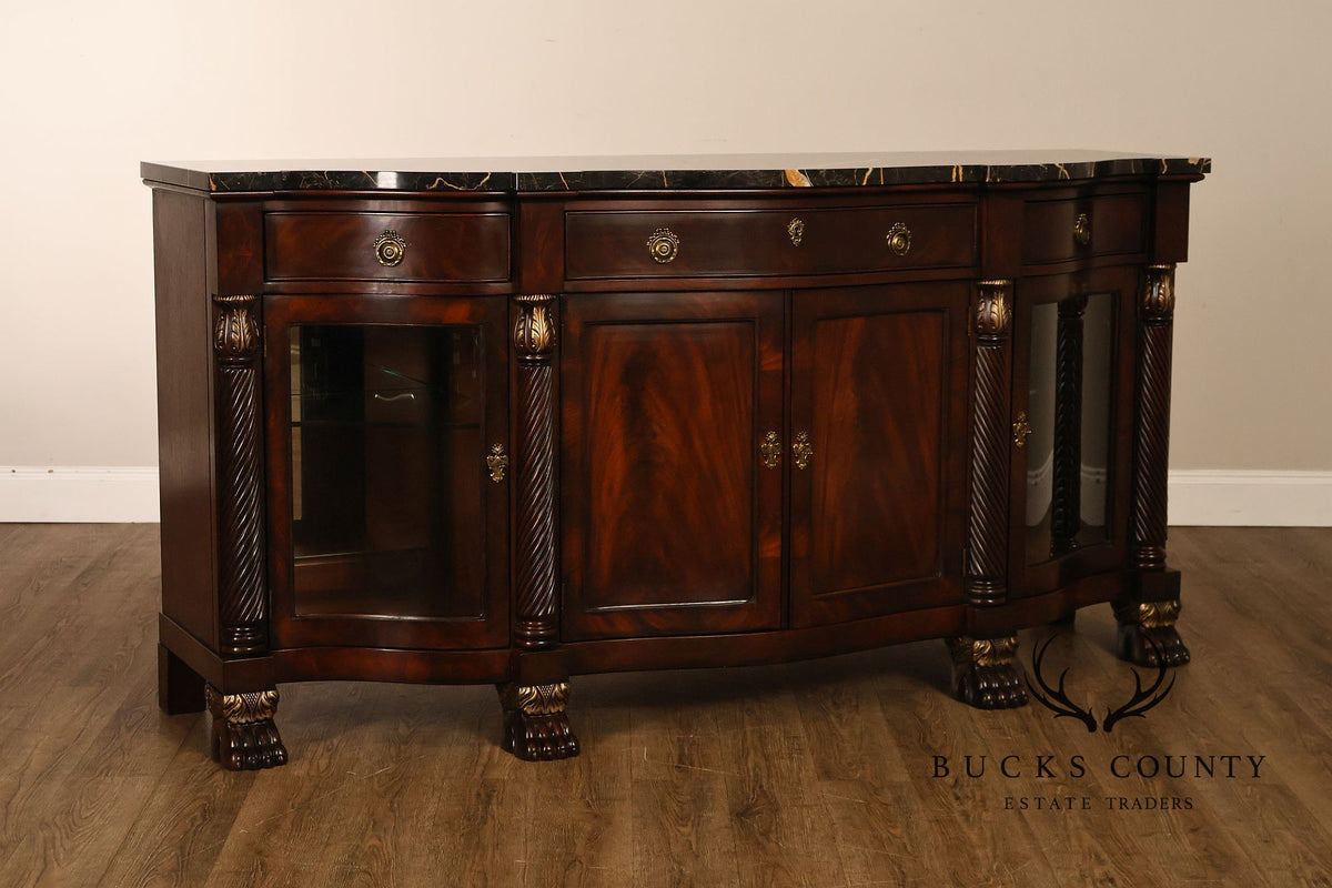 Henredon Historic Natchez Collection Marble Top Mahogany Sideboard
