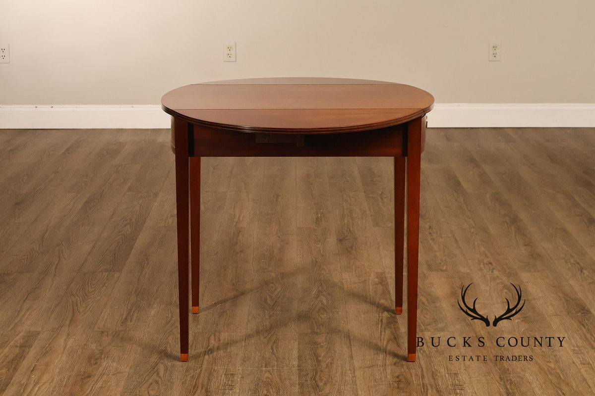 Baker Hepplewhite Style Mahogany Drop-Leaf Side Table