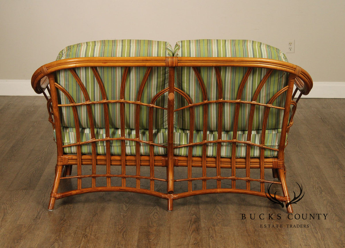South Sea 'New Kauai' Rattan Loveseat With Sunbrella Cushions