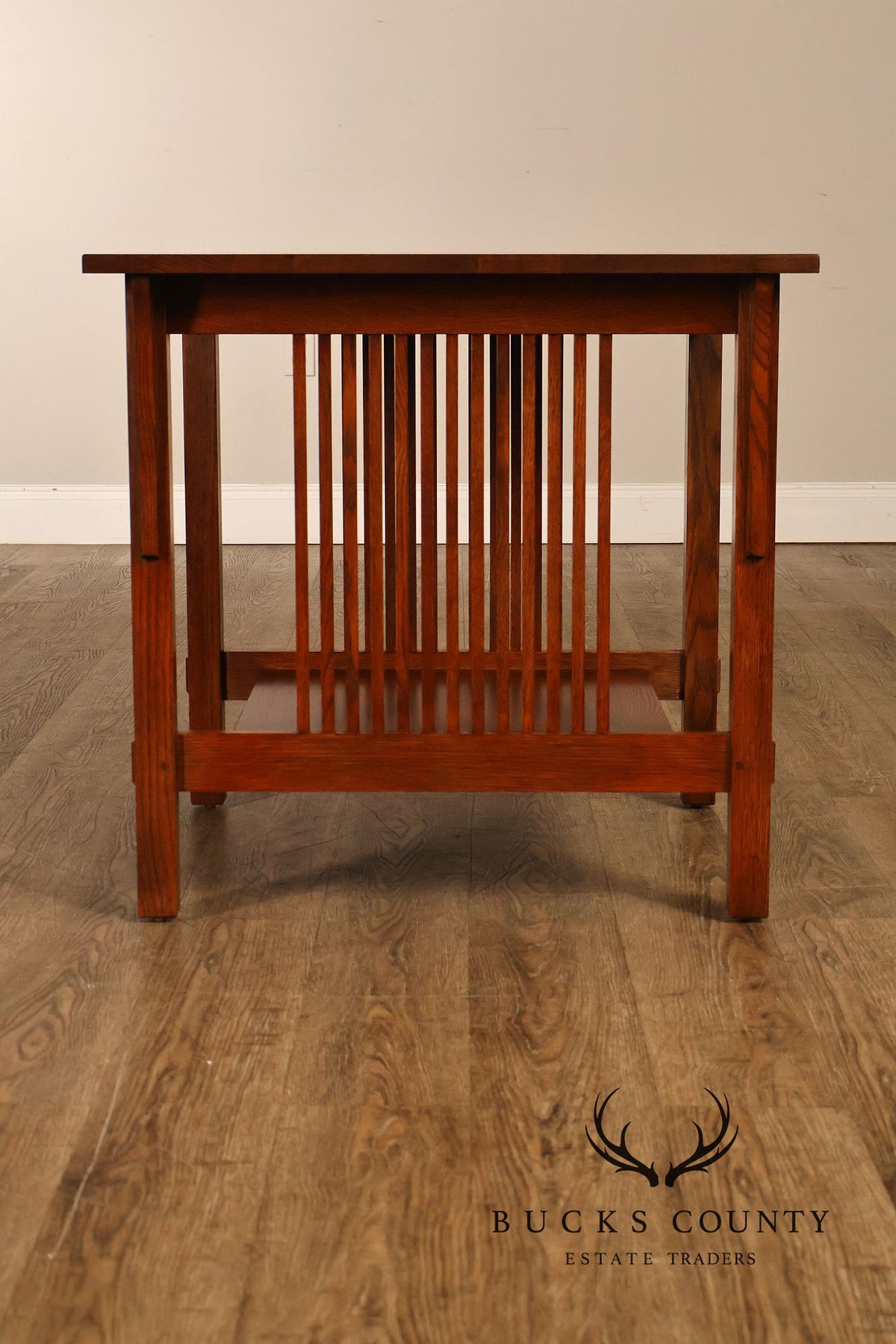 Stickley Mission Collection Oak Spindle Lamp Table