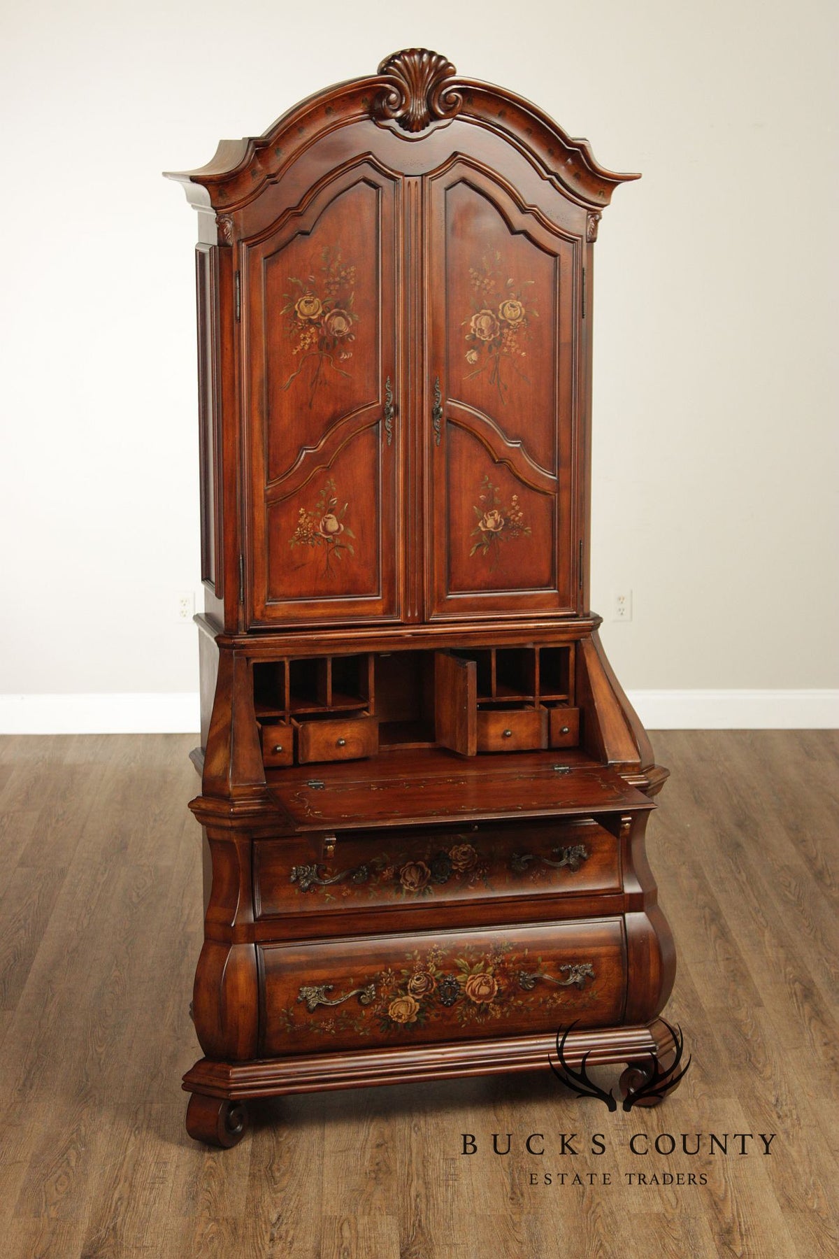 Ethan Allen Tuscany Collection Paint Decorated Secretary Desk