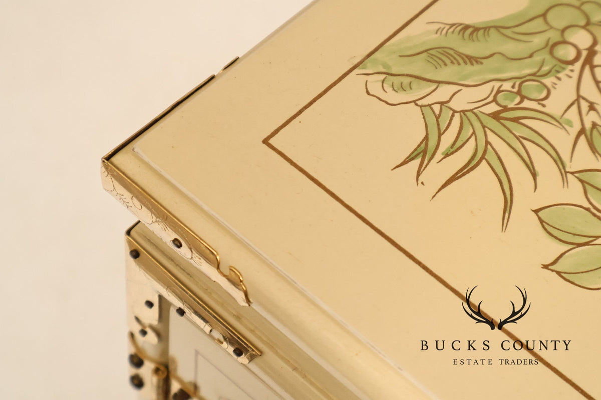 Painted Chinoiserie Style Pair Of Jewelry Chest
