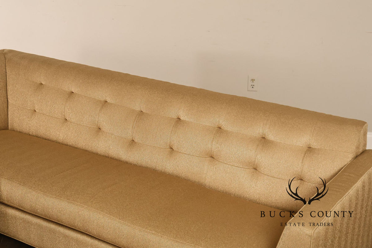 Sherrill Furniture Contemporary Modern Tufted Upholstered Sectional Sofa
