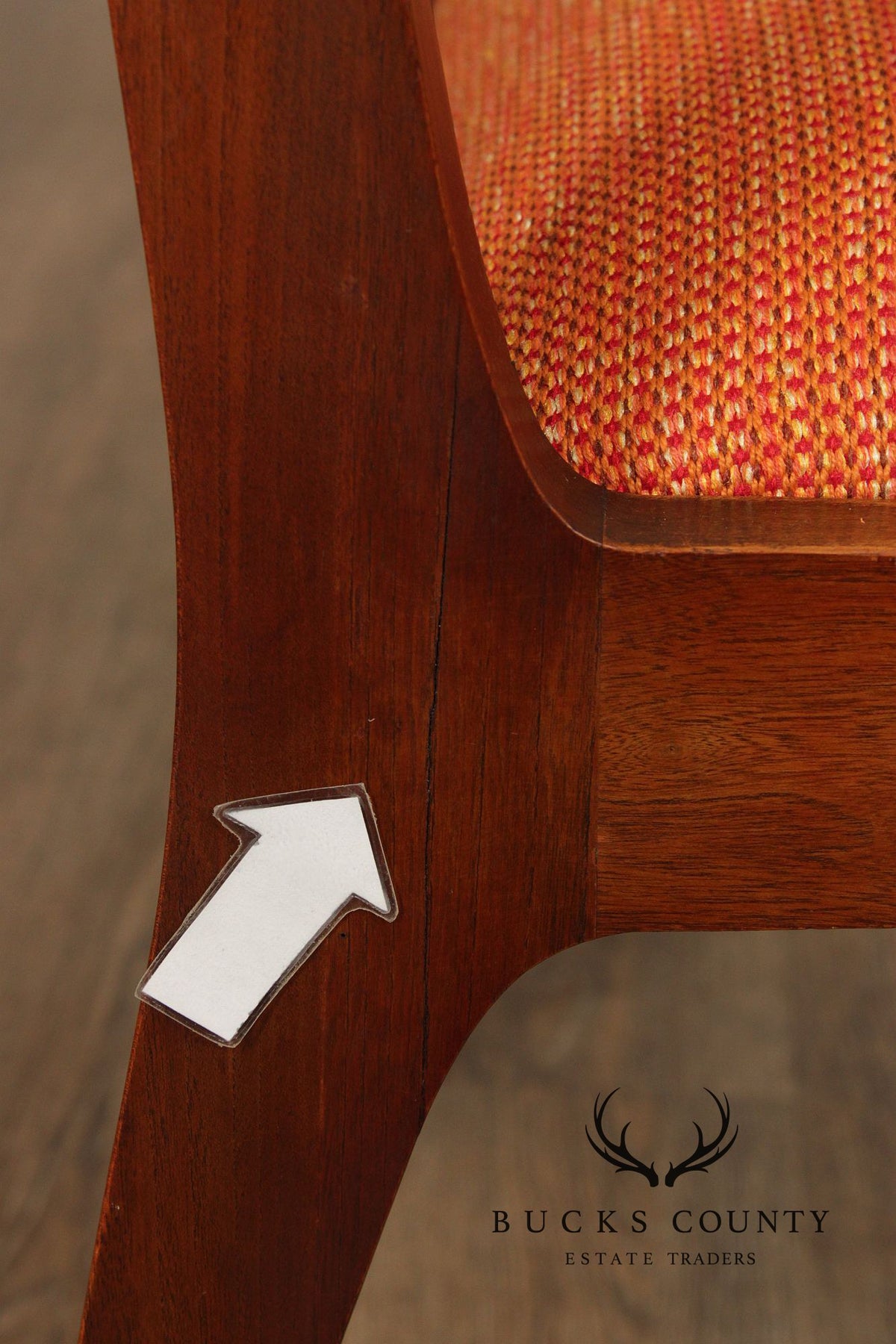Mid Century Modern Walnut Set Of Four Dining Chairs