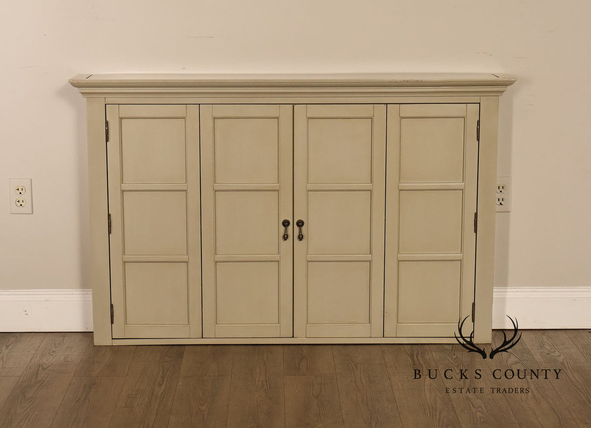 Vintage Ballard Designs Hughes Painted Media Console Cabinet