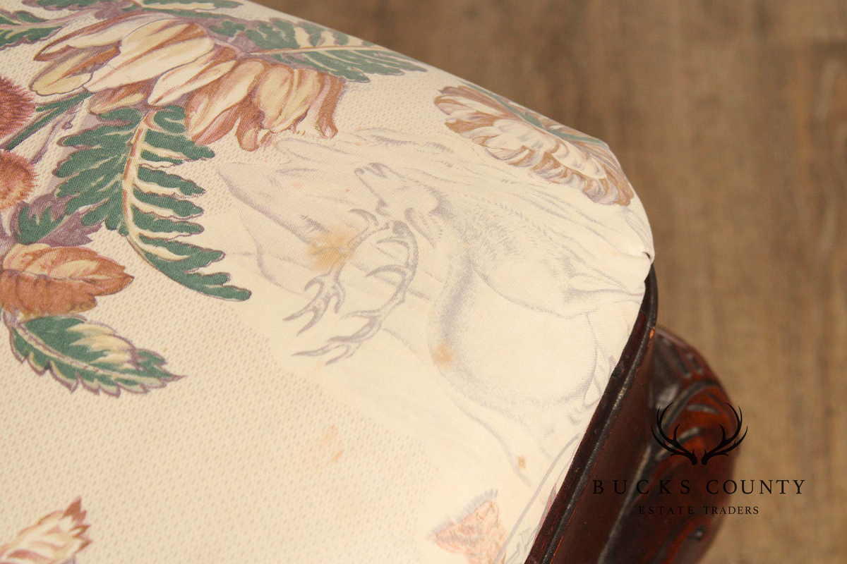 Chippendale Style Mahogany Ball And Claw Ottoman