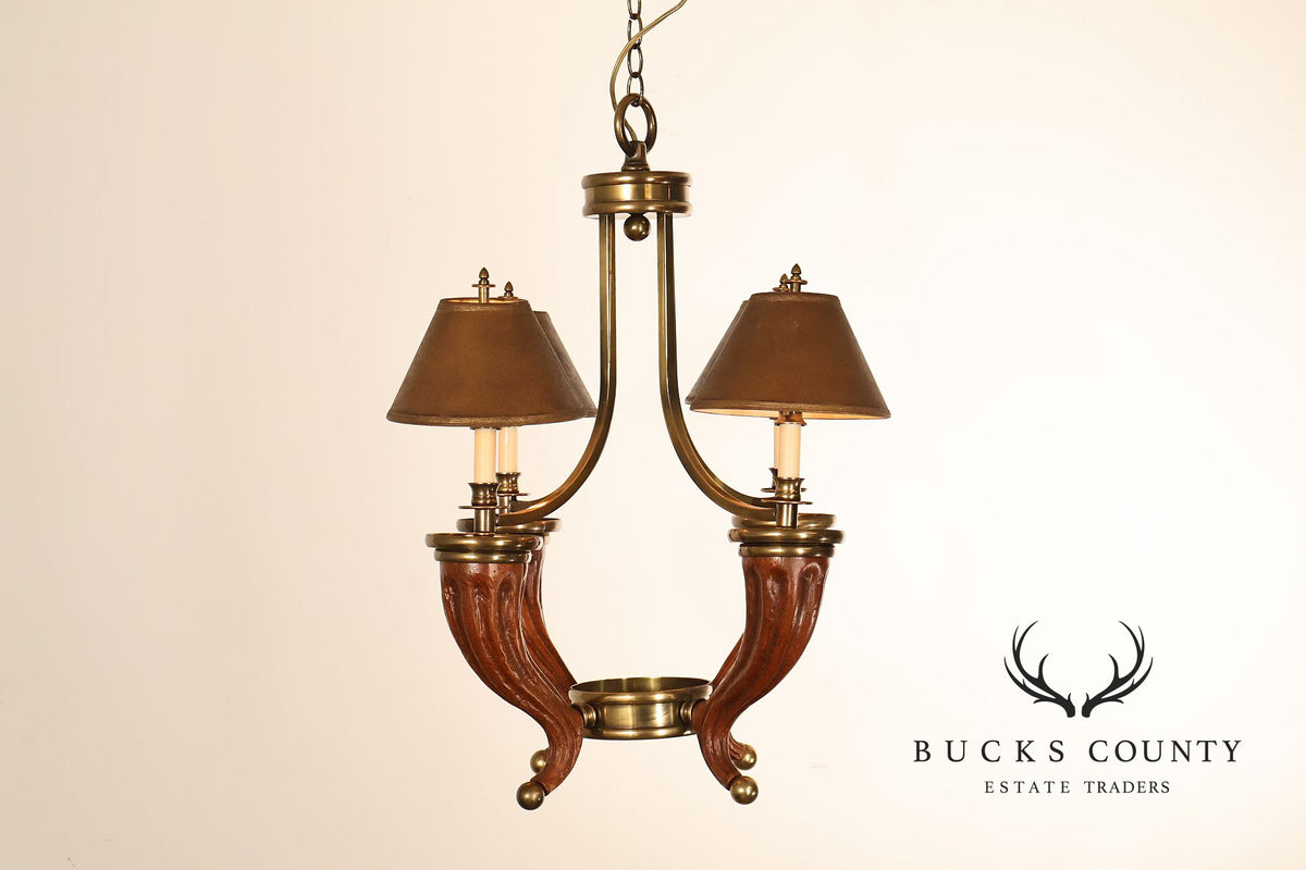 Chapman Horn Four Light Chandelier