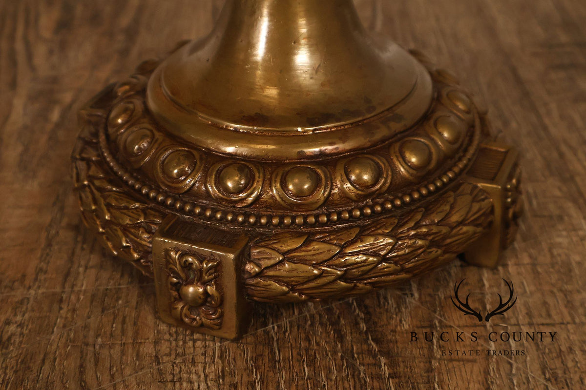 Neoclassical Style Crackle Glazed Porcelain Urn