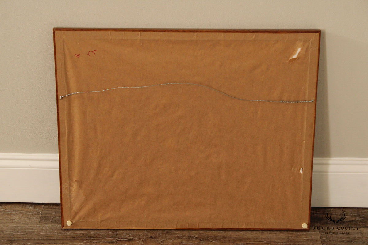 Michel Delacroix 'L'Homme Sandwich' Framed Colored Lithograph