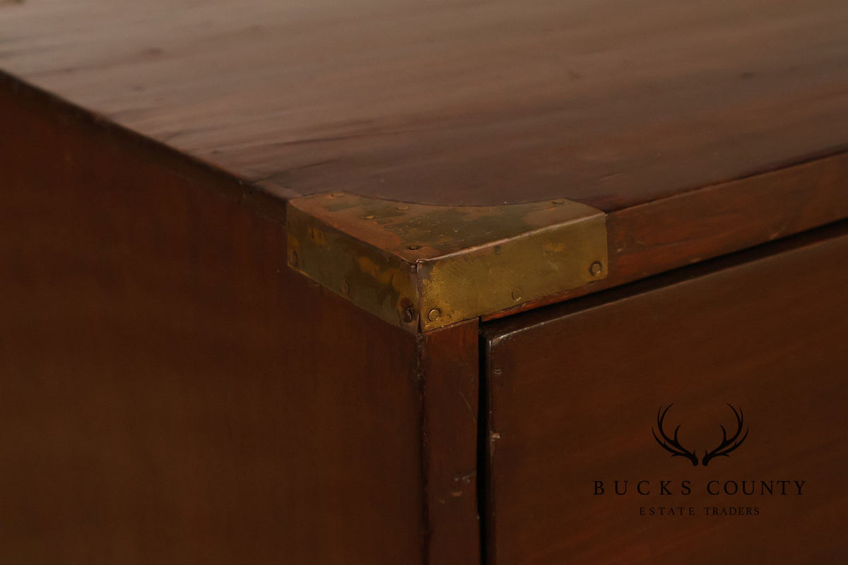 Campaign Style Mahogany Low chest