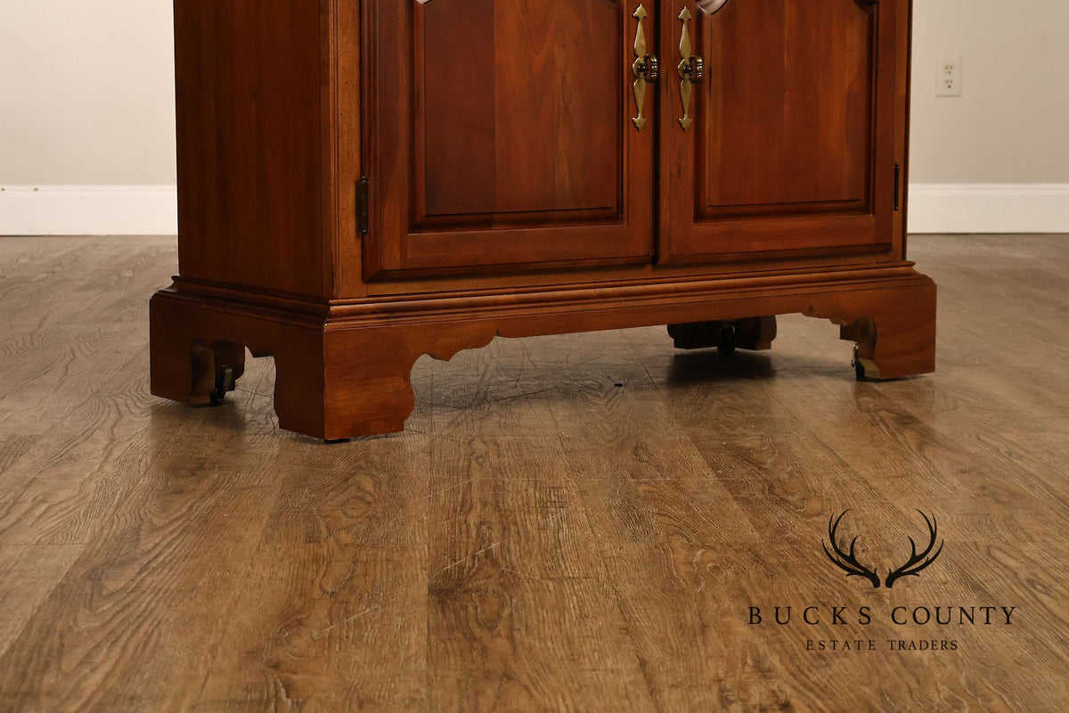 American Drew Chippendale Style Cherry Flip Top Server