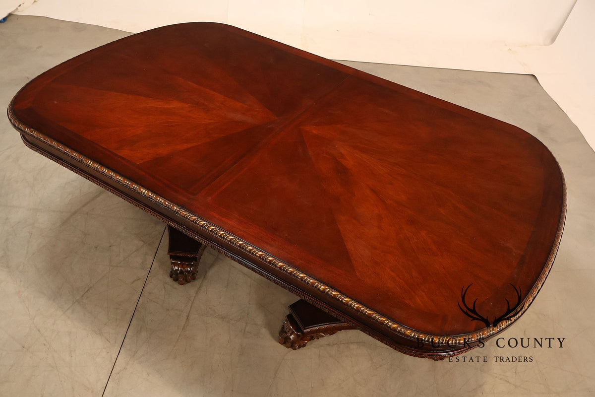 Century Furniture Expandable Cherry Pedestal Dining Table