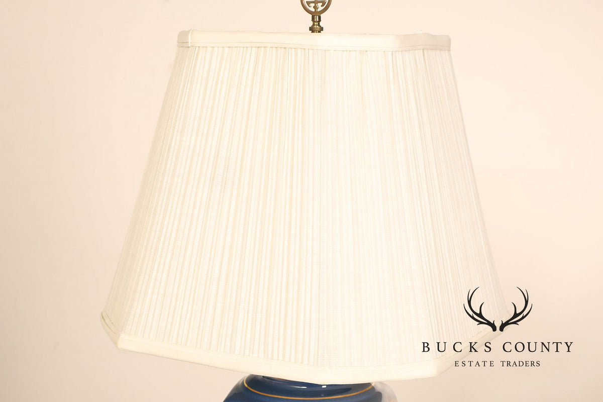 Contemporary Asian Style Pair of Porcelain Table Lamps