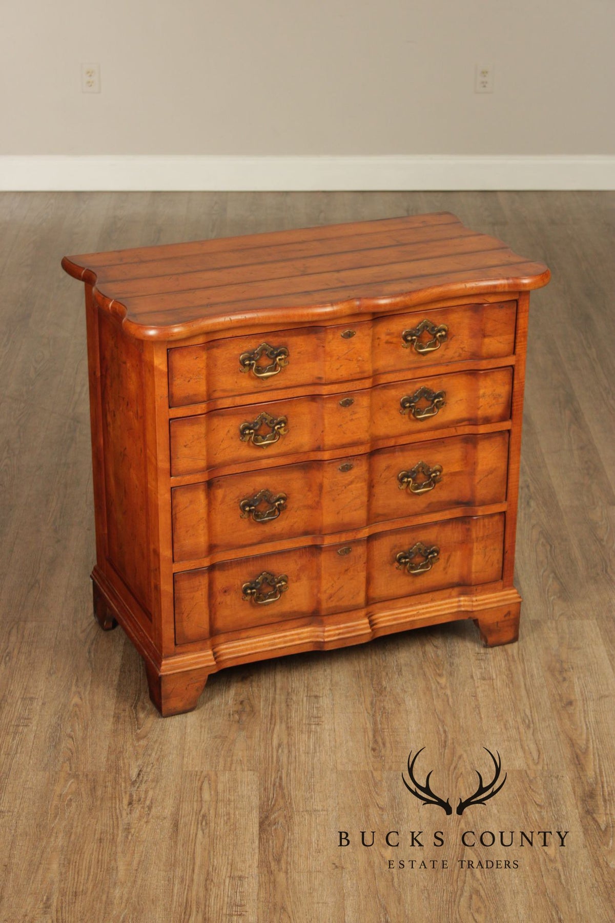 Century Furniture Georgian Style Block Front Bedside Chest