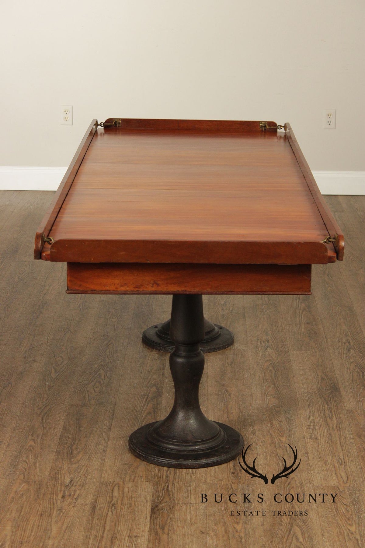 Antique Ship’s Table With Set Of Six Ship Chairs