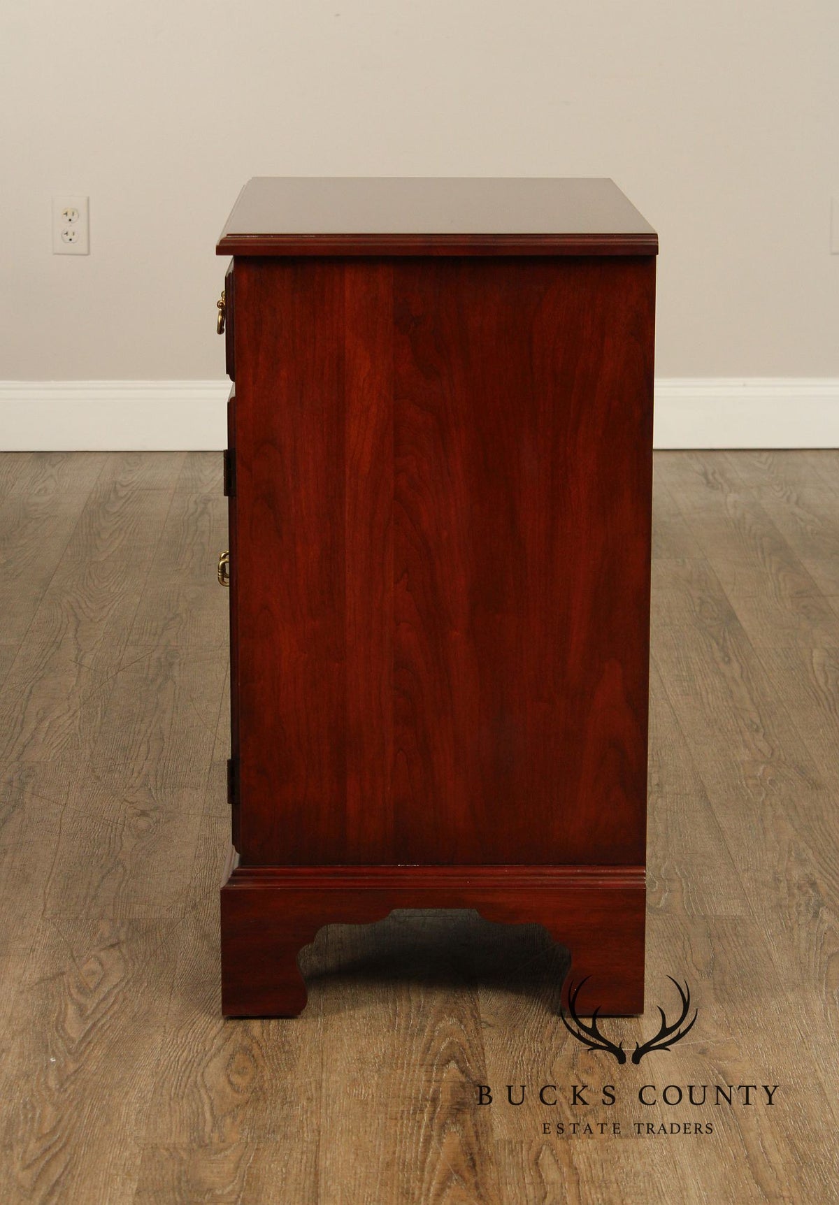 Henkel Harris Chippendale Style Cherry Nightstand