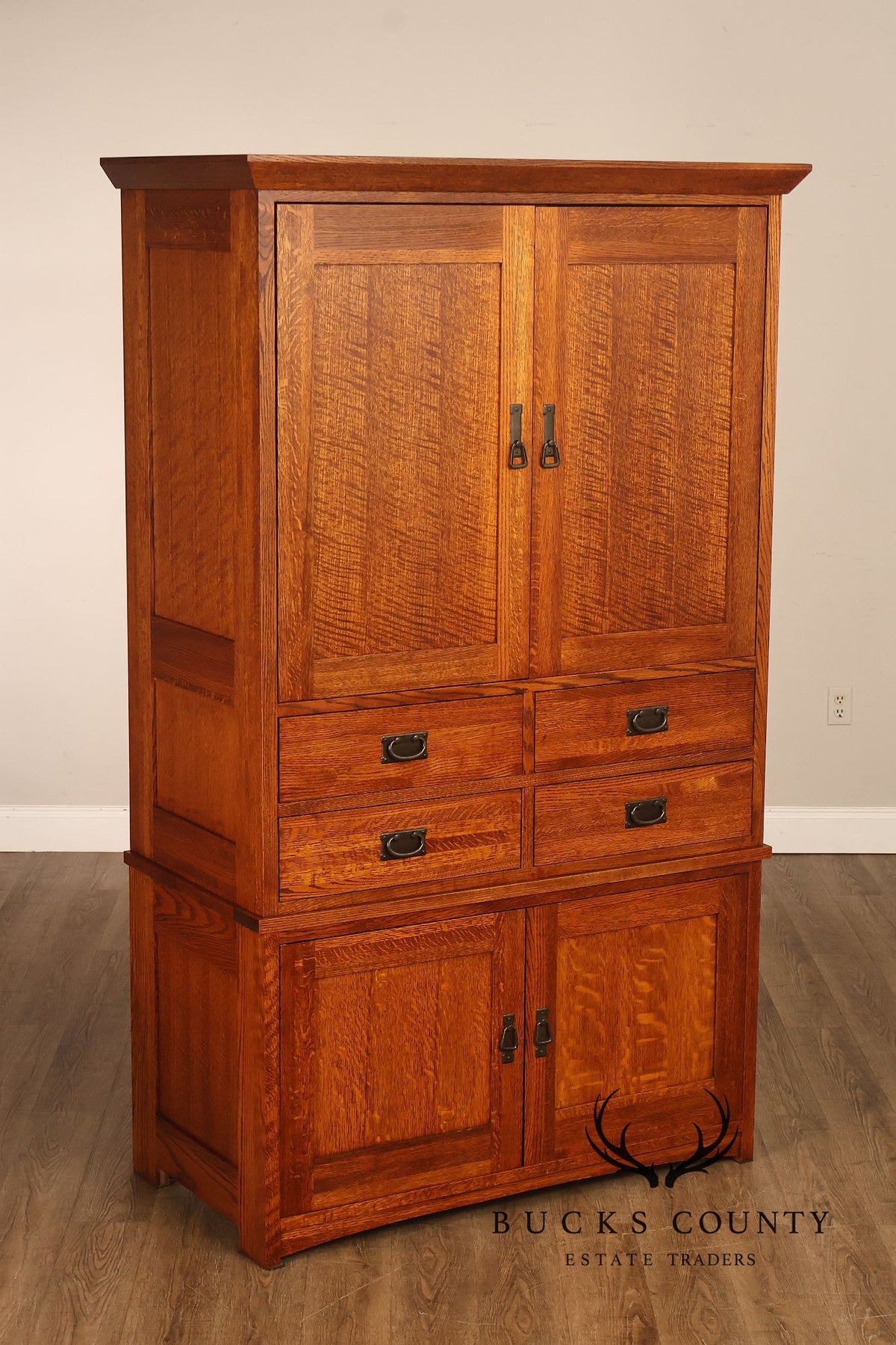 Michaels For Restoration Hardware Arts & Crafts Mission Oak Entertainment Armoire