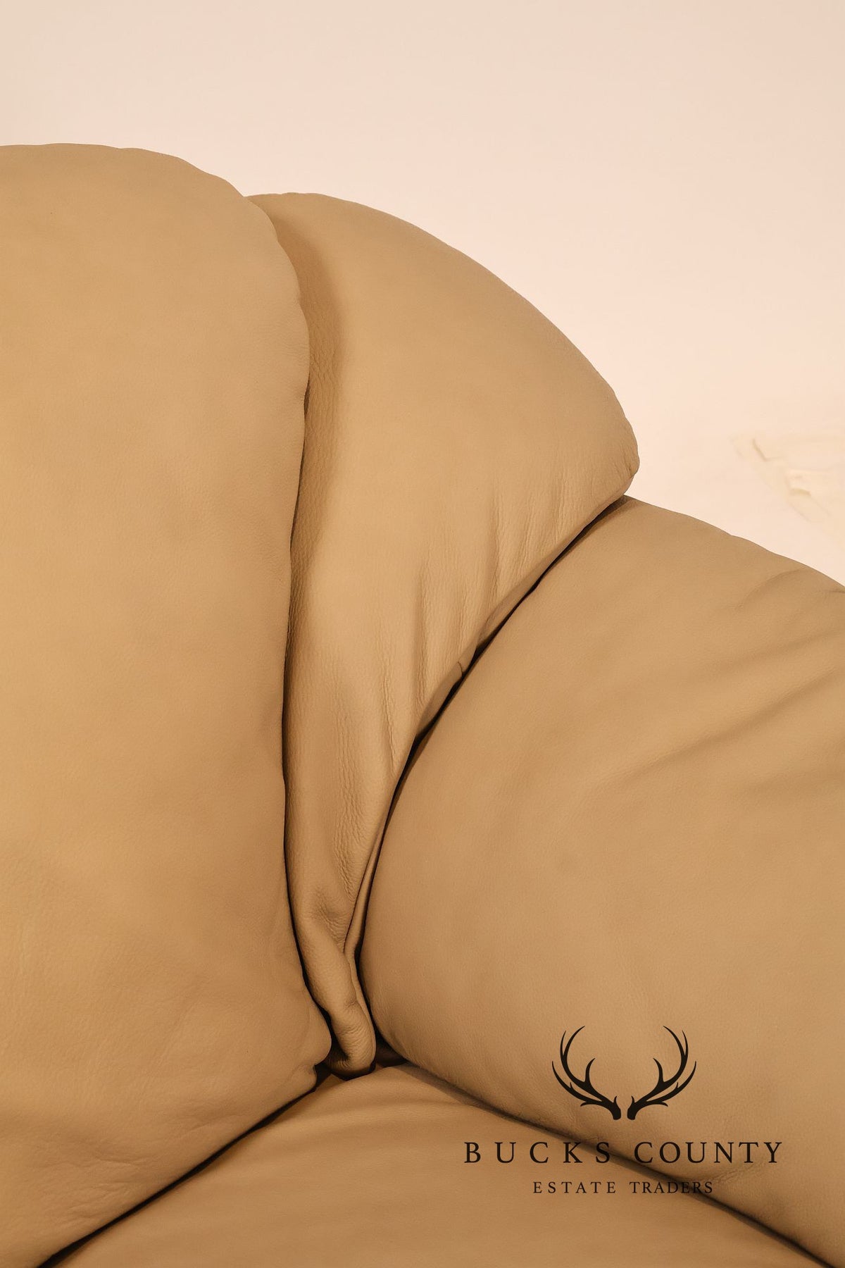 Italian Made Leather Sectional Sofa With Chaise