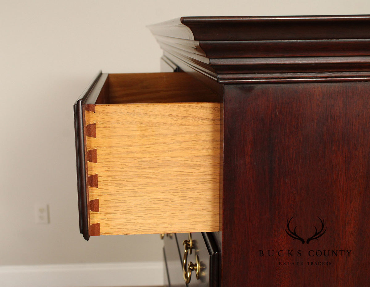Henkel Harris Georgian Style Mahogany Tall Chest