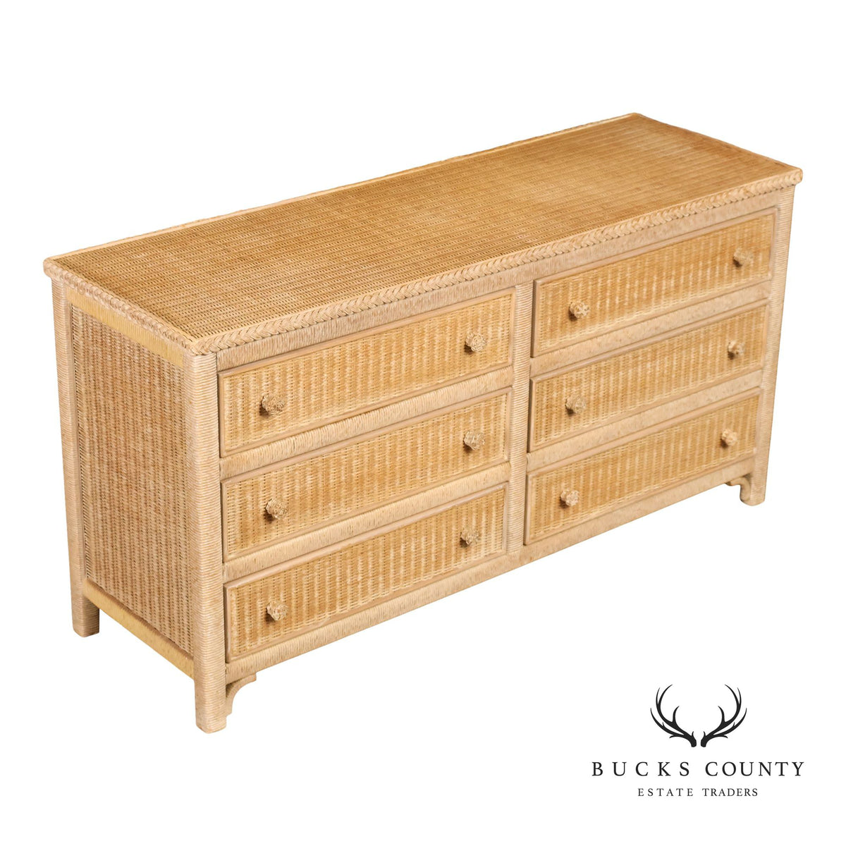 Lexington Henry Link Wicker Double Dresser