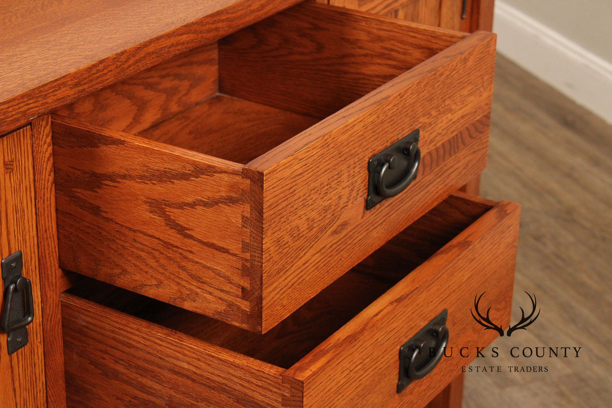 Mission Style Custom Quality Solid Oak Sideboard