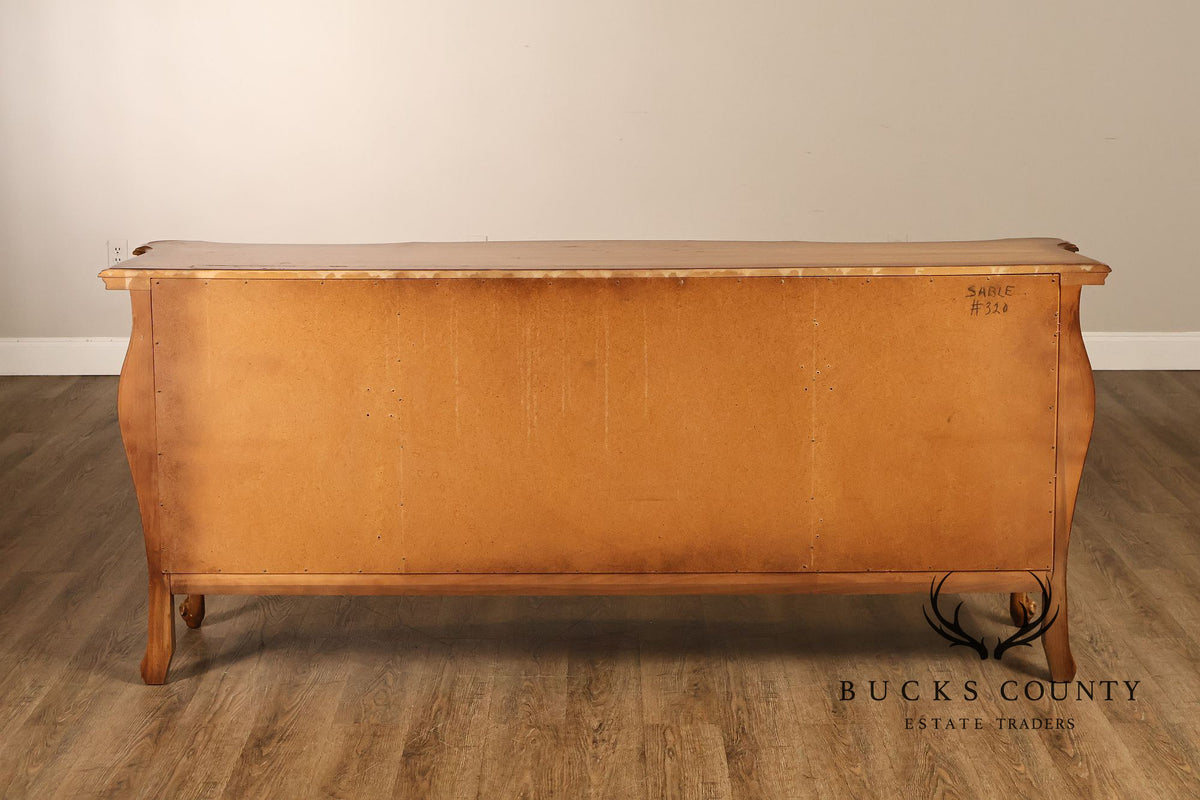 Italian Rococo Style Walnut Triple Chest