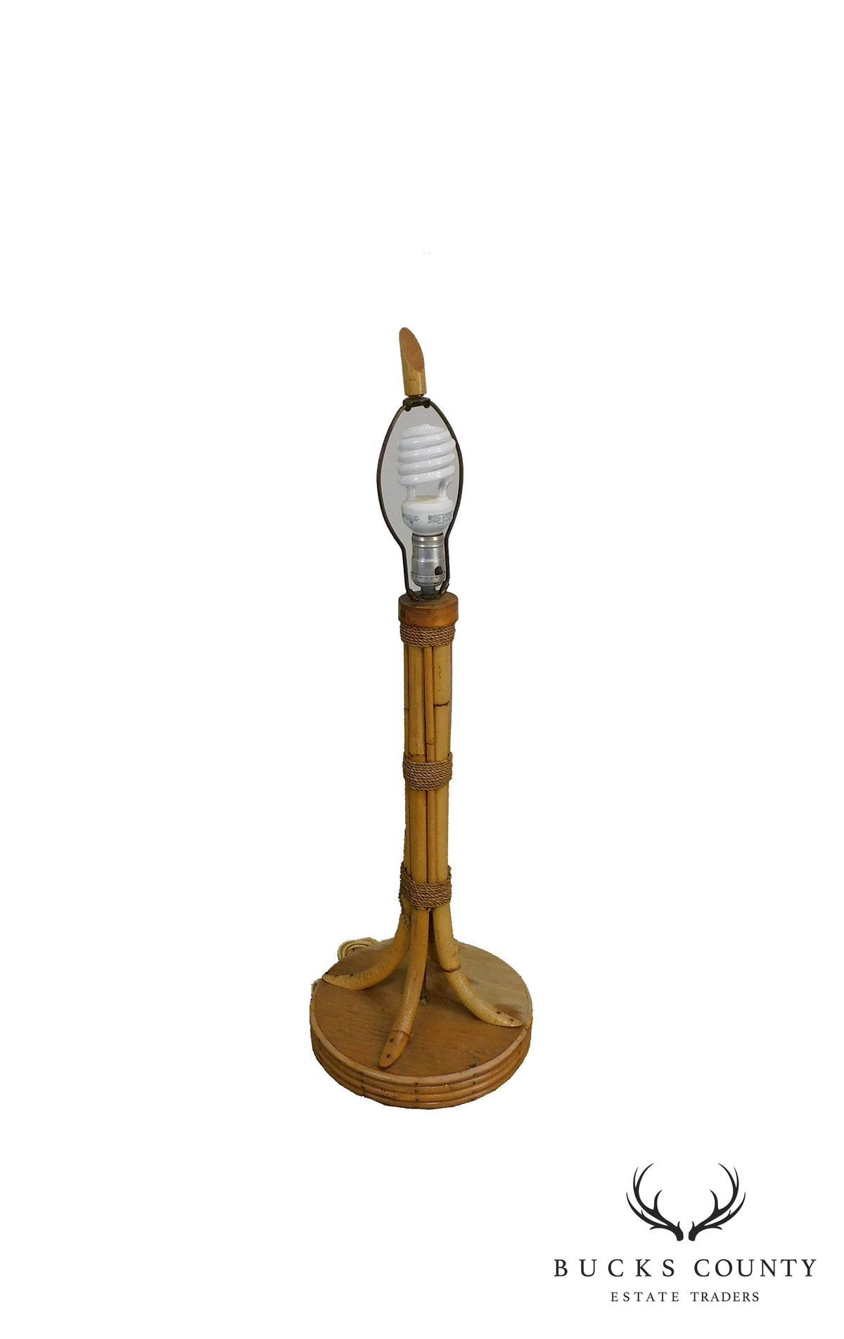 Vintage 1950's Bamboo Table Lamp