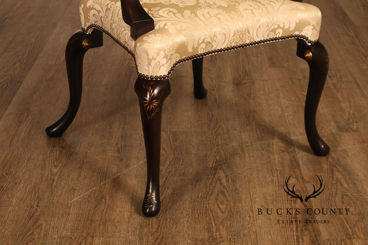 Baker Stately Homes Queen Anne Style Crown Armchair