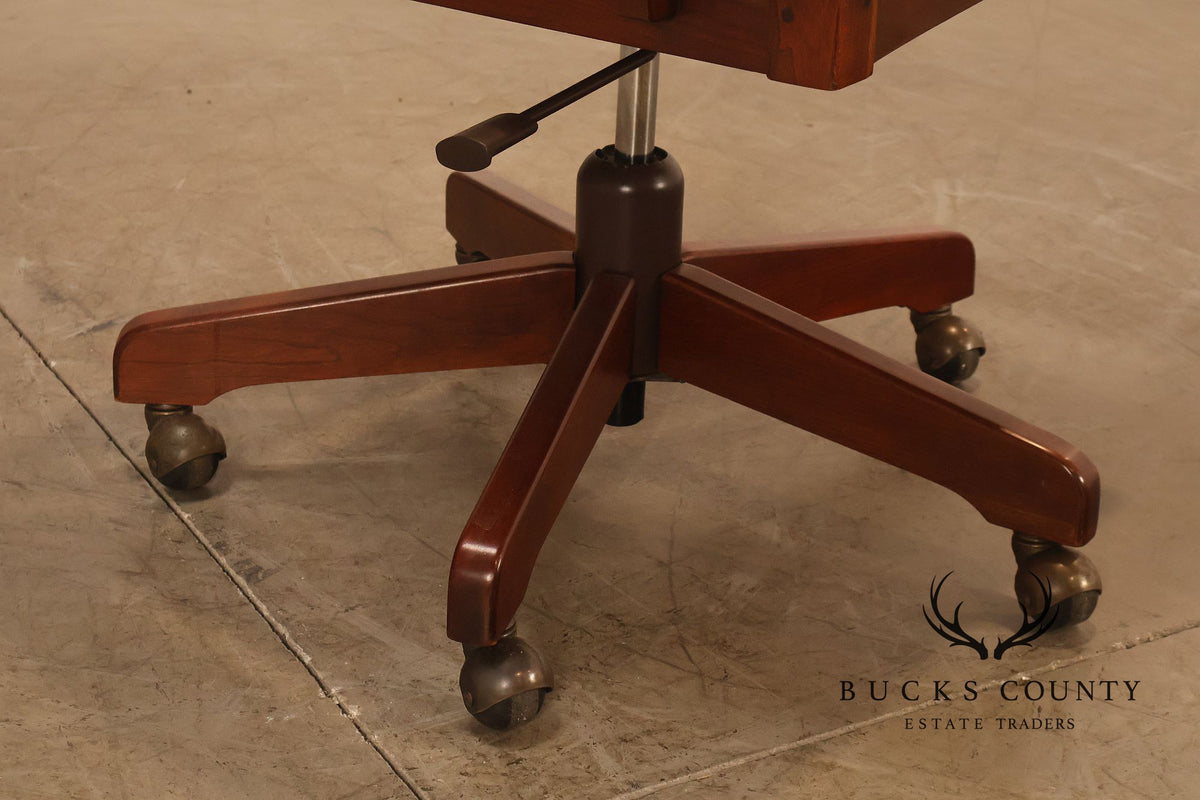 Stickley Mission Collection Cherry Swivel Office Chair