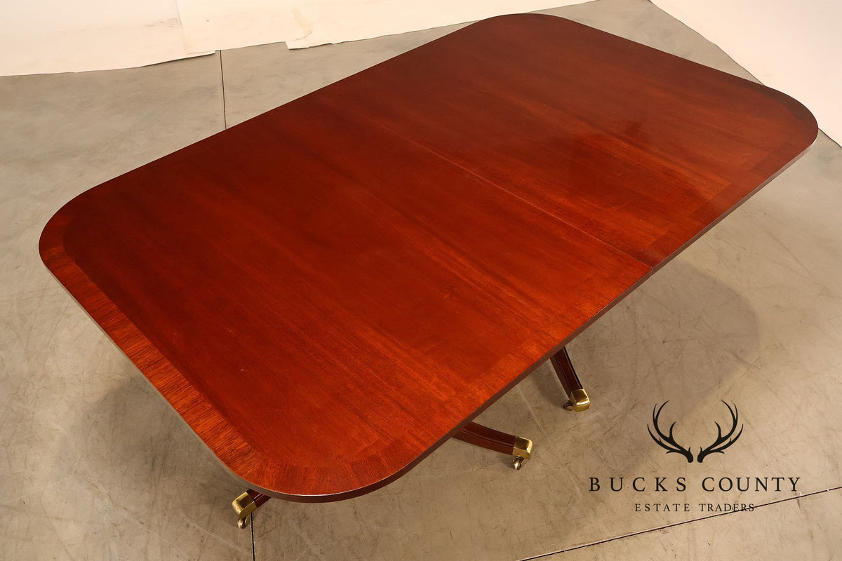 Federal Style Mahogany Double Pedestal Dining Table