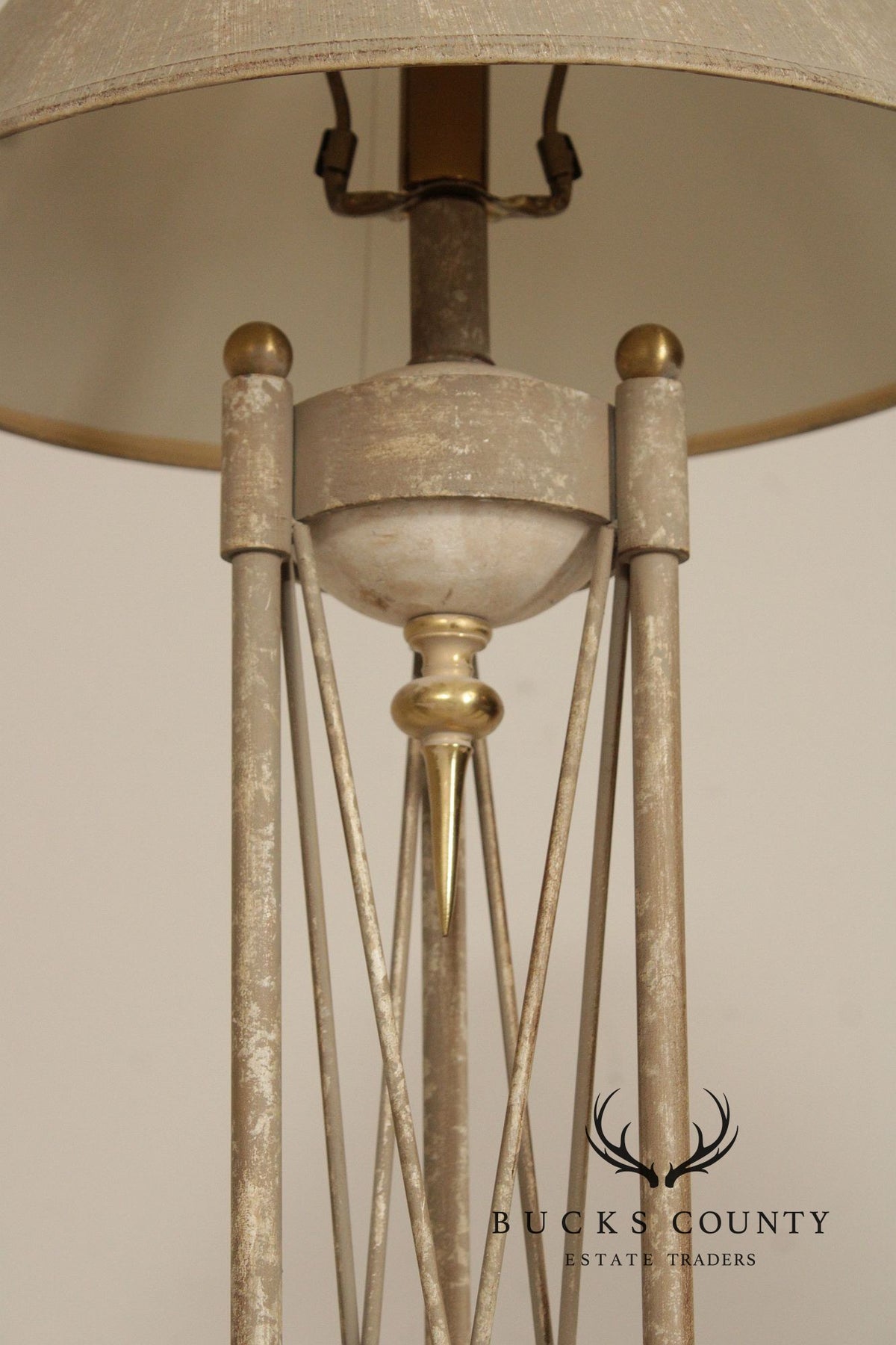 Neoclassical Style Pair of Travertine Table Lamps