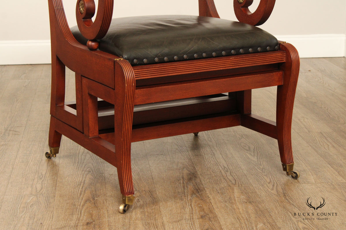 Councill Craftsmen Anglo Indian Style Metamorphic Library Ladder Armchair