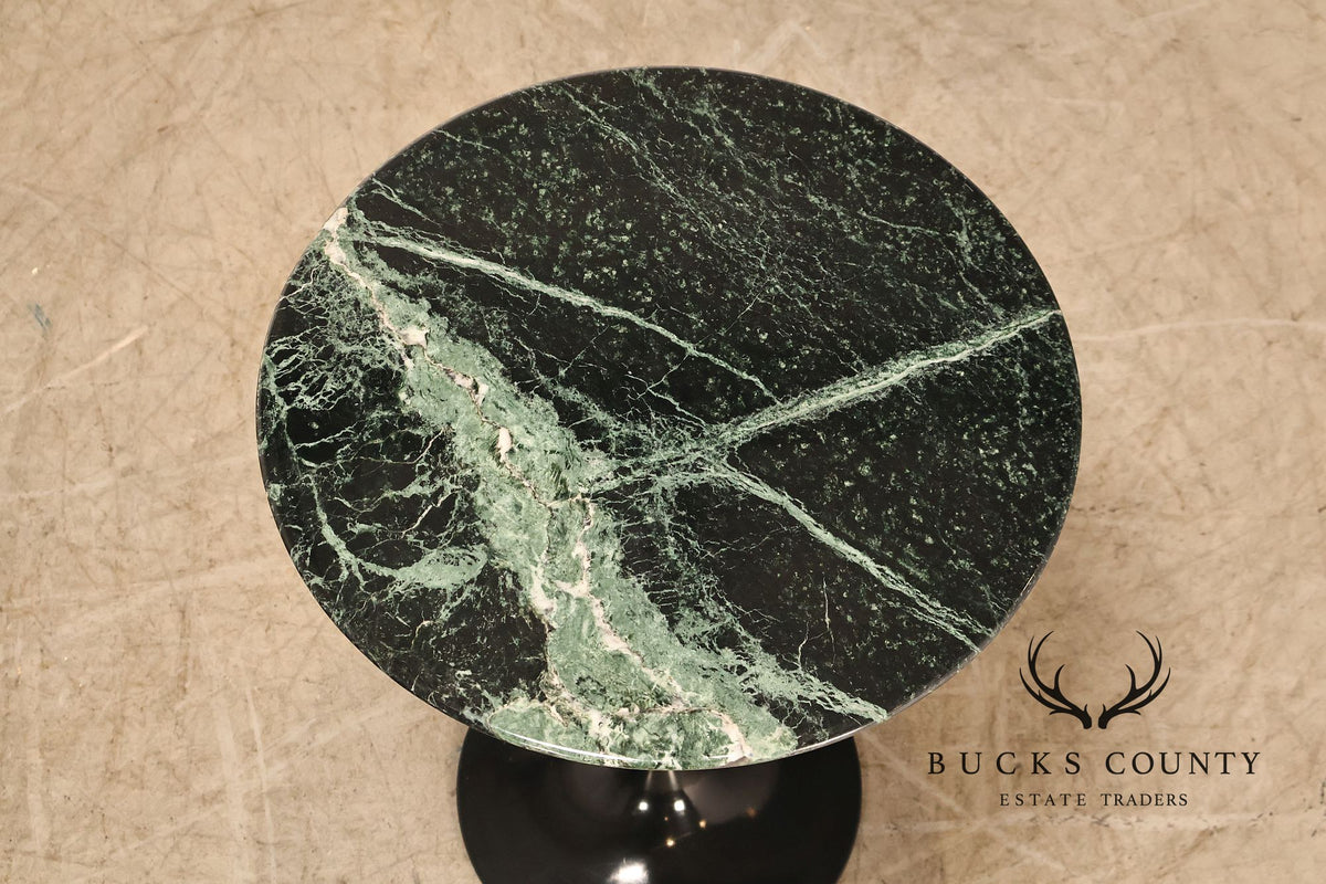 Knoll Saarinen Round Green Marble Tulip Side Table