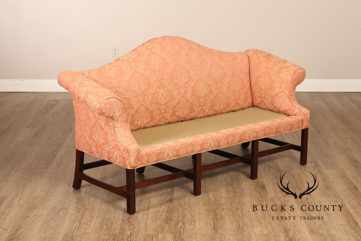 Kittinger Chippendale Style Mahogany Camel-Back Sofa Historic Newport Reproduction