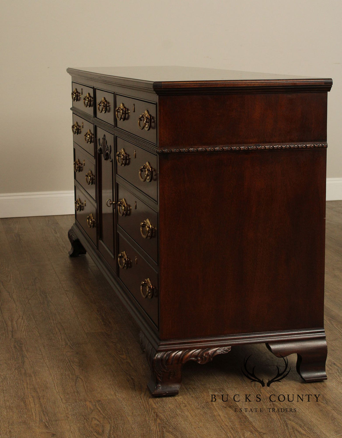 Henredon Chippendale Style Cherry Long Dresser
