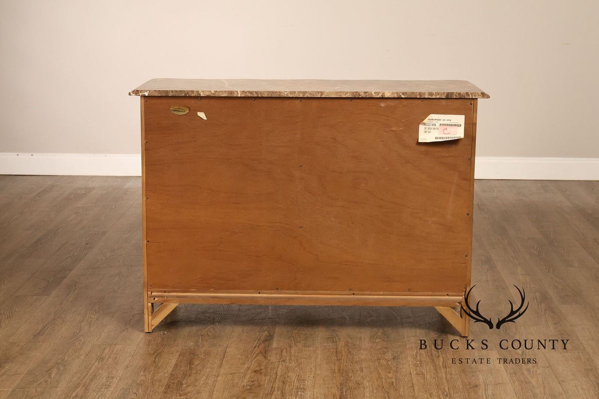 Century Furniture  French Provincial Style Marble Top Chest