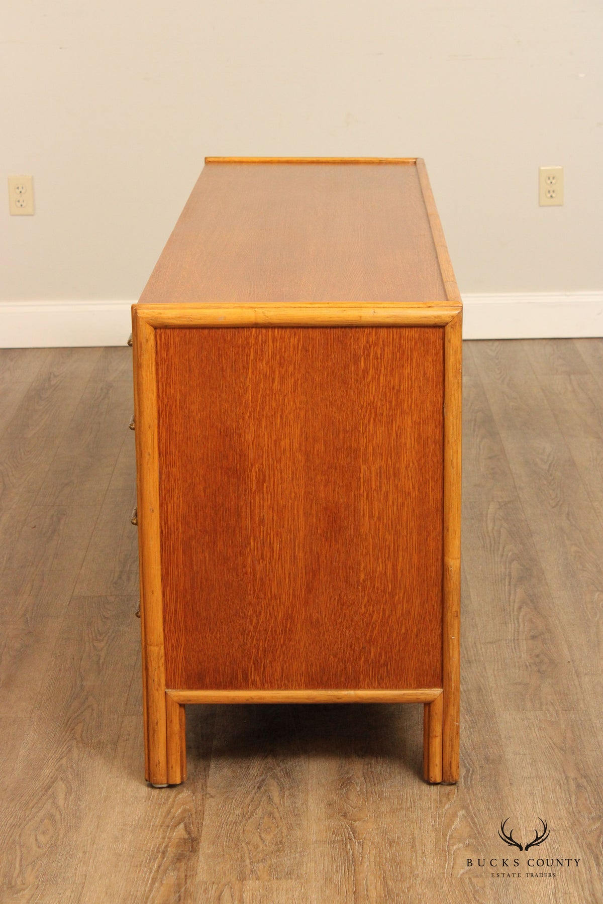 McGuire Mid Century Modern Oak Eight-Drawer Dresser