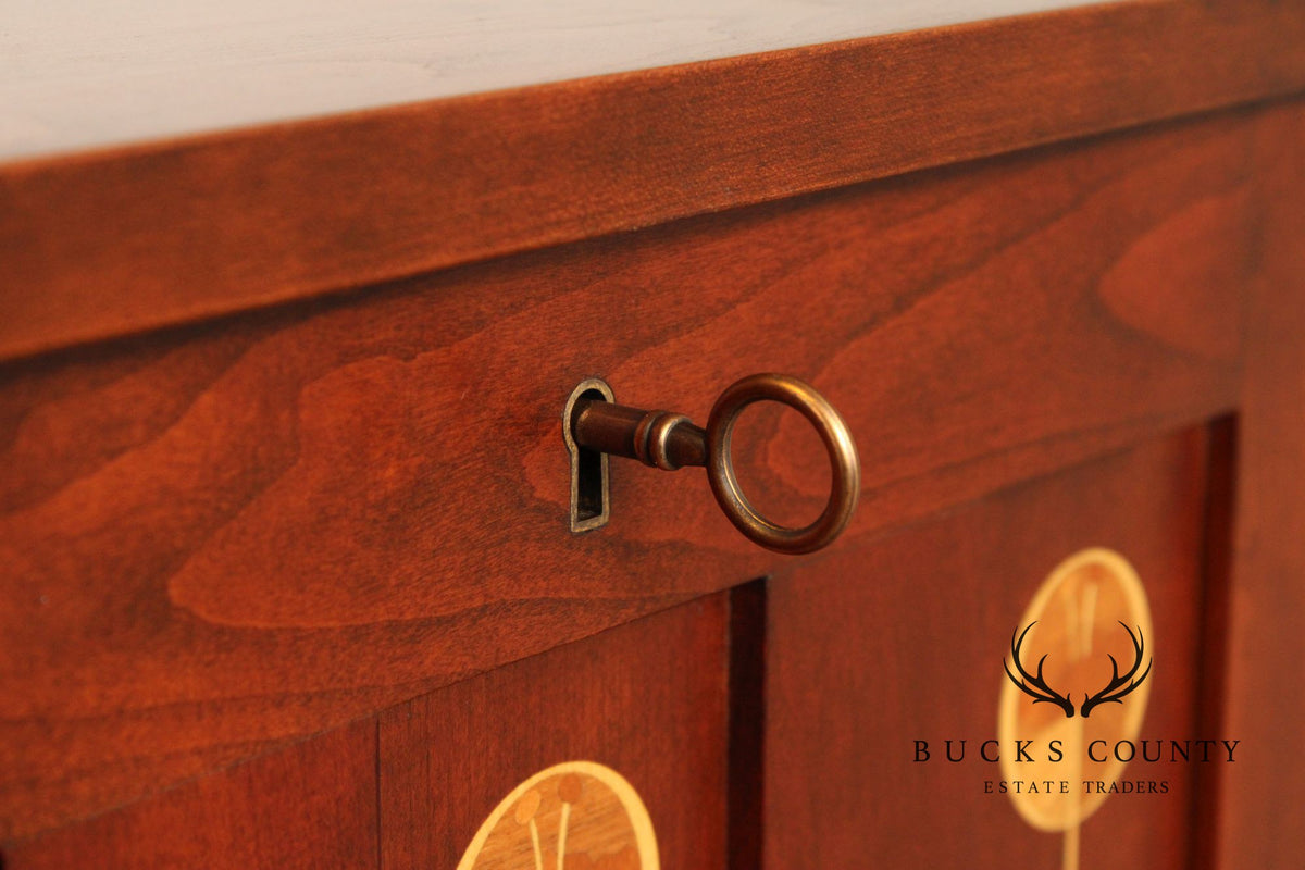 Stickley Mission Collection Harvey Ellis Inlaid Cherry Drop Front Desk