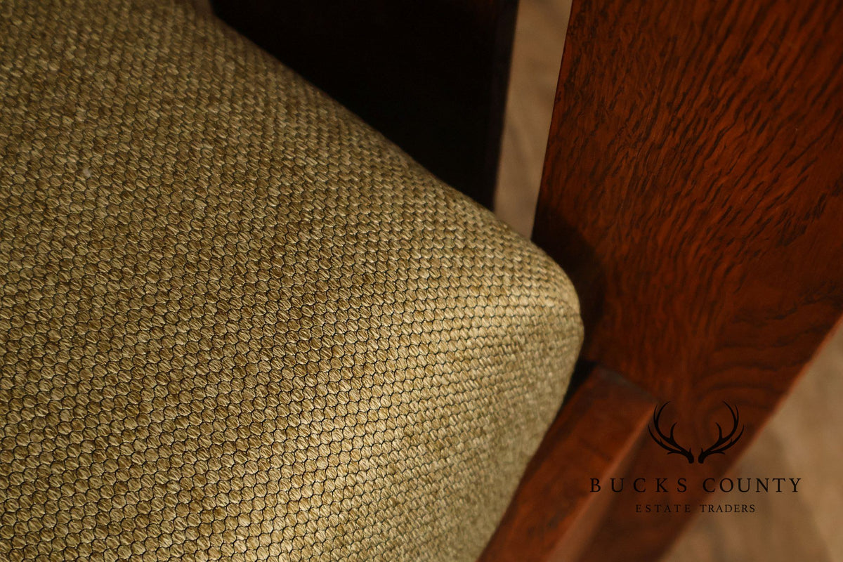 Custom Quality Mission Style Oak Settle Sofa