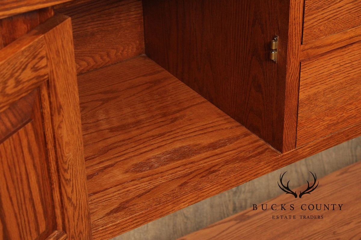 Mission Style Custom Quality Solid Oak Sideboard
